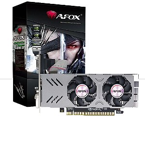 Placa de Vídeo Afox GTX 750 4GB Nvidia GeForce HDMI/VGA/DVI GDDR5 Dual Fan - AF750-4096D5L4