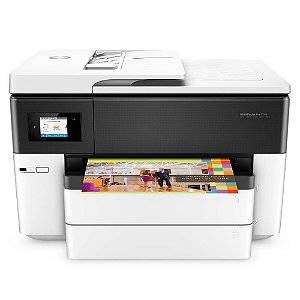 Impressora HP Multifuncional Colorida WiFi A3, A4 OfficeJet 7740 Branca e Preta Bivolt - G5J38A