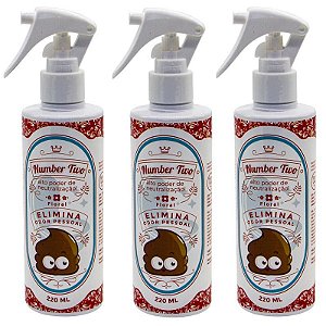 Lançamento Number Two Floral Eliminador de Odor Pessoal - Kit 3 unidades - 220mL Spray