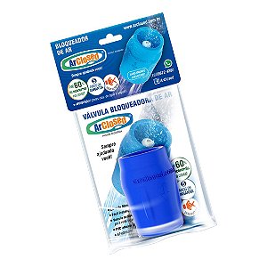 Bloqueador de Ar Azul Rigido Premium Revenda 100Pçs Original DN25mm  PVC C/ Embalagem