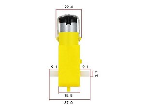 Motor 3-6v dc com Caixa de Redução 1:48 e Eixo Duplo