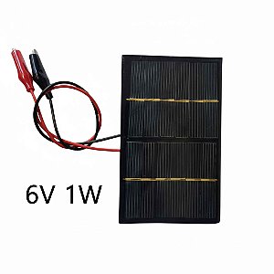 Placa fotovoltaica painel solar 6v 1W célula solar 115x70mm + fio flexível awg28