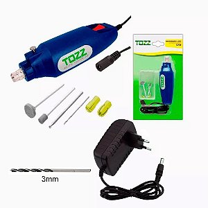 Furadeira Drill de Artesanato com Fonte 12v mais acessórios