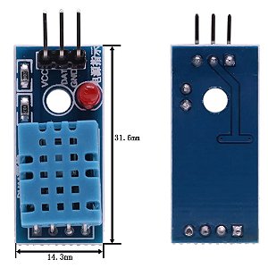 Sensor de temperatura e umidade digital, módulos dht11 led mw33