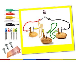 Batatavolt DIY - Kit Educação Maker para experimento de ciências e tecnologia