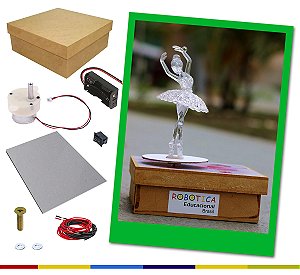 Caixa Com Base Giratória Animada DIY - Kit Montagem Artesanato e Decoração