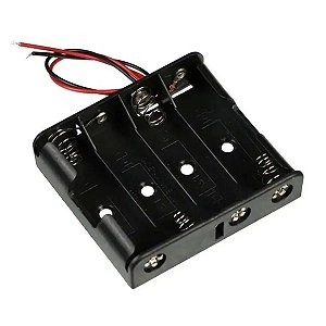 Suporte Caixa para 4 pilhas AA - Adaptador de pilhas