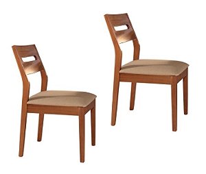 Conjunto 6 cadeiras de jantar de madeira maciça, encosto com tela - Método  Interiores