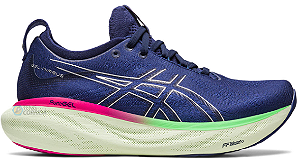 Tênis Asics Gel Nimbus 25 Azul e Rosa