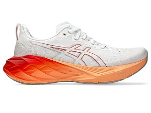 Tênis Asics Novablast 4 - Branco e Laranja