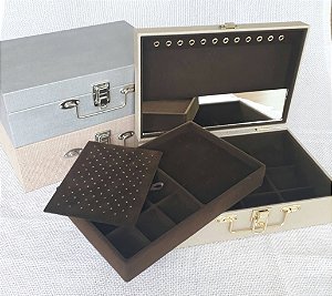 Porta Jóias Duplo  médio com bandeja
