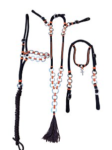 Cabresto peitoral e cabeçada de cordinha - SE242