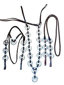 Cabeçada, Peitoral e Rédea de Argola Dupla - SE250