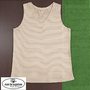 Regata Algodão natural Listra G