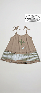 Vestido Algodão Embrapa Infantil bordado 7 anos