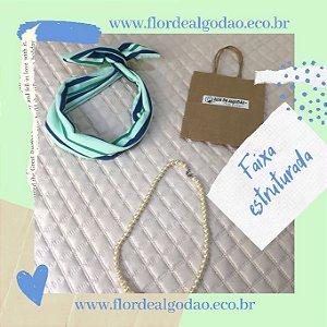 Faixa estruturada azul e verde