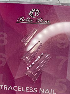 Tips Bailarina Transparente com 100 Bella Rosa
