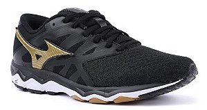 Tenis Mizuno Falcon 2 Preto com Dourado