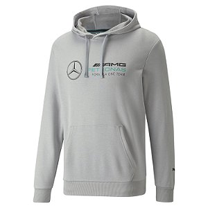 Moletom Puma Mercedes MAPF ESS FLEECE HOODIE CINZA