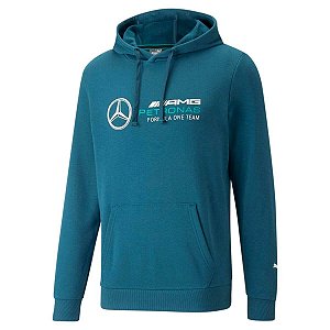 Moletom Puma Mercedes MAPF  ESS FLEECE HOODIE Azul Coral