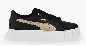 Tenis Puma Karmen Space Metallics Plataforma Preto com Dourado