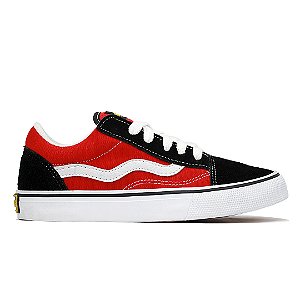 Tênis Cano Alto Mad Rats Hi Top Preto Vermelho