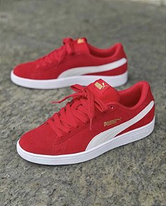 Tenis Puma Smash V2 BDP Vermelho