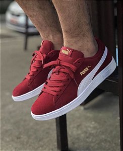 tenis puma smash v2 vermelho