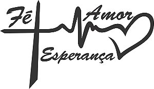 Adesivo Fé Amor Esperança