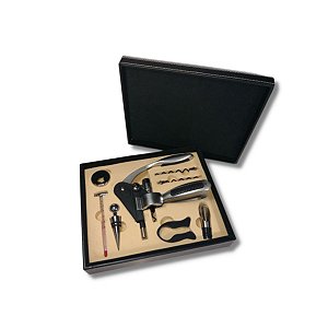 kit Vinho 4 peças com Jogo de Xadrez Personalizado - GKV45 - Kit Vinho