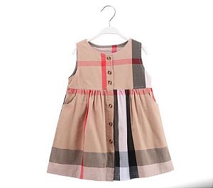 Vestido Xadrez  com botão