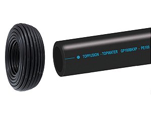 Tubo Pead Pe 100 Preto PN-10 Para Irrigação 180mm x 12mts - TopFusion