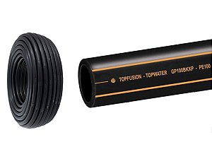 Tubo Pead Pe 100 Preto PN-10 Para Esgoto 250mm x 6mts - TopFusion