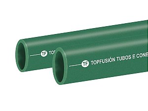 Kit Com 10 Tubos Ppr Para Rede De Água Fria 40 Mm Barra 3 Metros - Topfusion