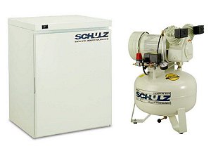 Compressor De Ar Schulz Odontológico - Msv 6/30 Isento De Óleo C/ Gabinete Acústico E Reg De Pressão