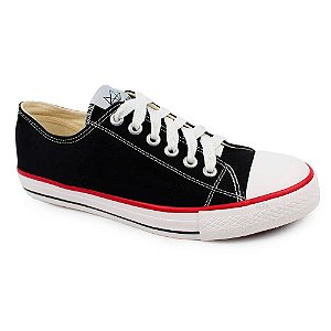 Tênis Masculino Street Star Clássico Canvas Low Preto