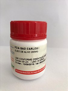 OLEO DE ALHO 250mg - 30 cápsulas