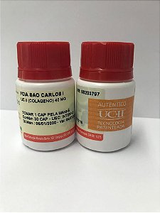 UC II - (Colágeno tipo II) - 30 cápsulas