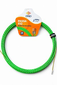 Guia Passa Fio Verde Helicoidal 20mts 150kg