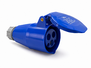 Acoplador Tomada Industrial 2P+T 16A Rohdina 6h Azul