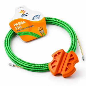 Kit Passa Fio Sonda Helicoidal Verde 15metros + Garra Auxiliar Puxa Cabo