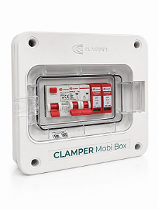 Quadro Proteção Para Carregadores Veiculares 220v 8Kw Clamper Mobi Box