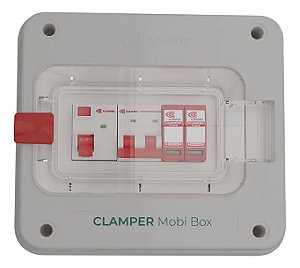 Quadro Proteção Para Carregadores Veiculares 127/220v Clamper Mobi Box