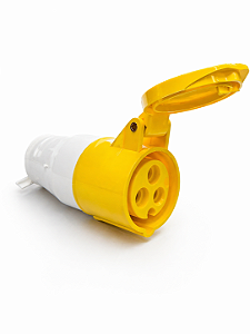 Acoplador Tomada Plug Industrial Fêmea 16A 3 Pinos 2p+T Amarela 127v