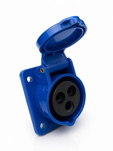 Tomada Fêmea Embutir Industrial 16A 2P+T 6h 220V/240V