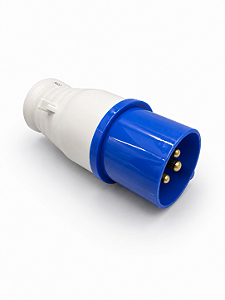 Plug Tomada Industrial Acoplador Macho 16A 2P+T 220V/240V - Azul