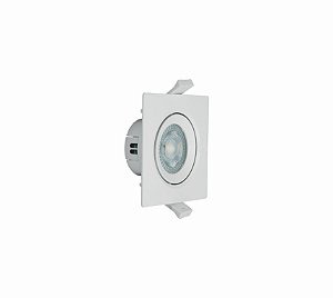 Spot LED  Embutir Direcionável Quadrado 4W - Luz Branca Autovolt