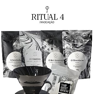 Kit Ritual 04 "Invocação" | 4 Cafés Especiais 250g + Acessórios para V60