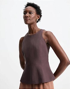 Regata Recortes Com Zíper