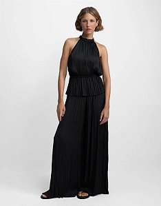 Calça Plissada Acetinada